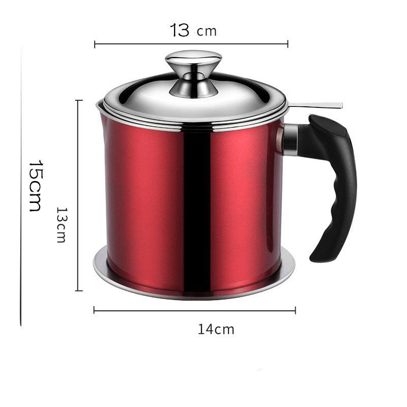304 Stainless Steel Oil Keeper with Filter – Food-Grade, Fine Mesh, Drip-Proof