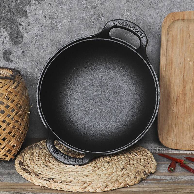 Uncoated Thick Iron Pot