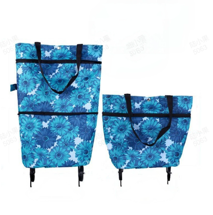 Foldable Grocery Cart Bag – The Rolling Shopping Bag That Saves Your Back
