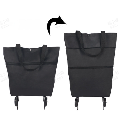 Foldable Grocery Cart Bag – The Rolling Shopping Bag That Saves Your Back