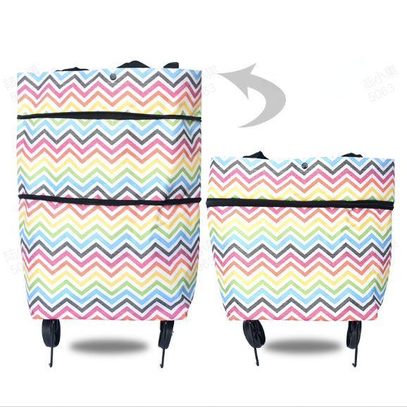 Foldable Grocery Cart Bag – The Rolling Shopping Bag That Saves Your Back