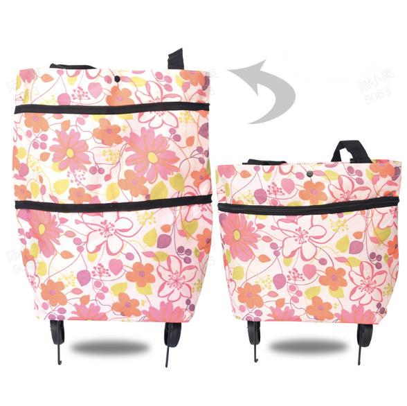 Foldable Grocery Cart Bag – The Rolling Shopping Bag That Saves Your Back
