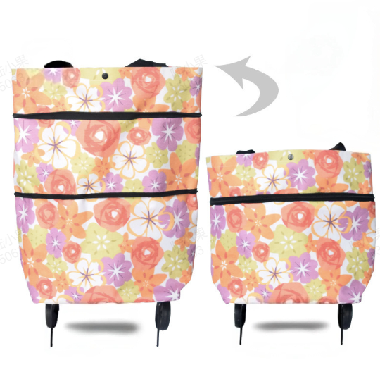 Foldable Grocery Cart Bag – The Rolling Shopping Bag That Saves Your Back