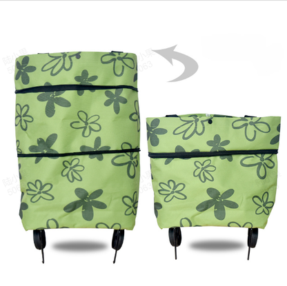 Foldable Grocery Cart Bag – The Rolling Shopping Bag That Saves Your Back