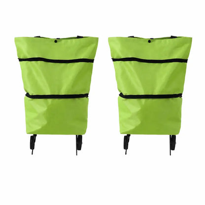 Foldable Grocery Cart Bag – The Rolling Shopping Bag That Saves Your Back