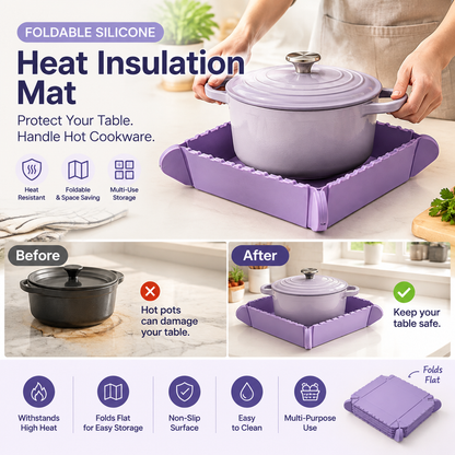 Magnetic Silicone Trivet | Foldable Pot Mat & Small Kitchen Tray