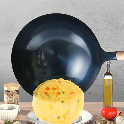 Uncoated Non-Stick Iron Wok