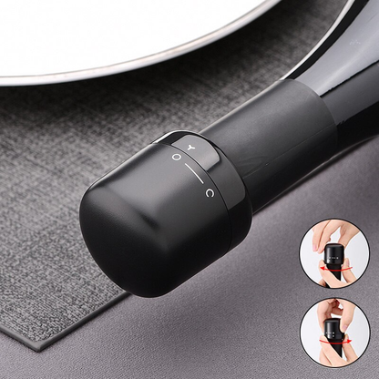 Wine & Champagne Stopper – Twist-Lock Seals Freshness, Keeps Bubbles Alive for Days