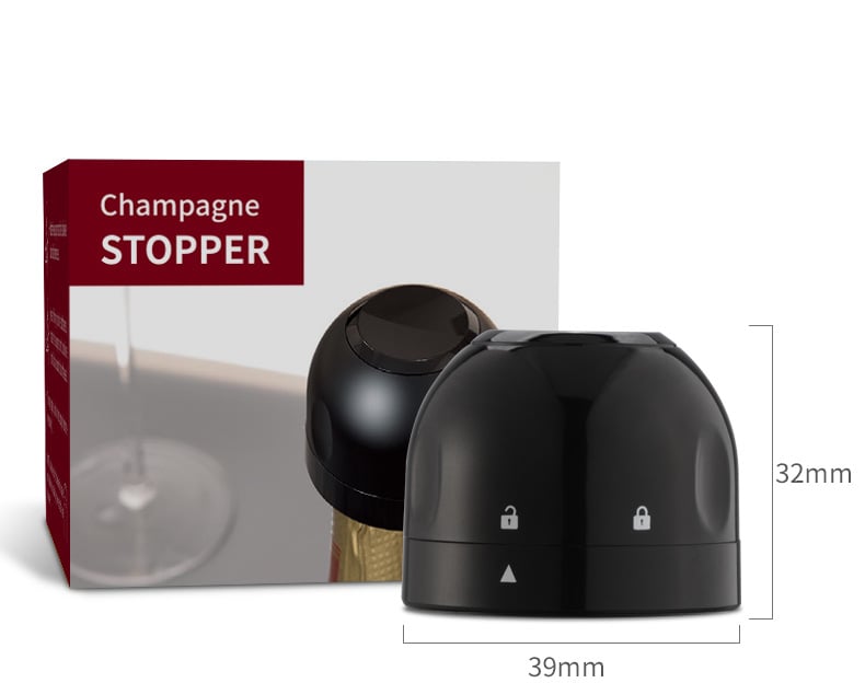Wine & Champagne Stopper – Twist-Lock Seals Freshness, Keeps Bubbles Alive for Days