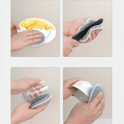 Kitchen Double-Sided Round Sponge Scrubber