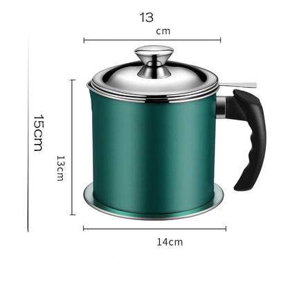304 Stainless Steel Oil Keeper with Filter – Food-Grade, Fine Mesh, Drip-Proof
