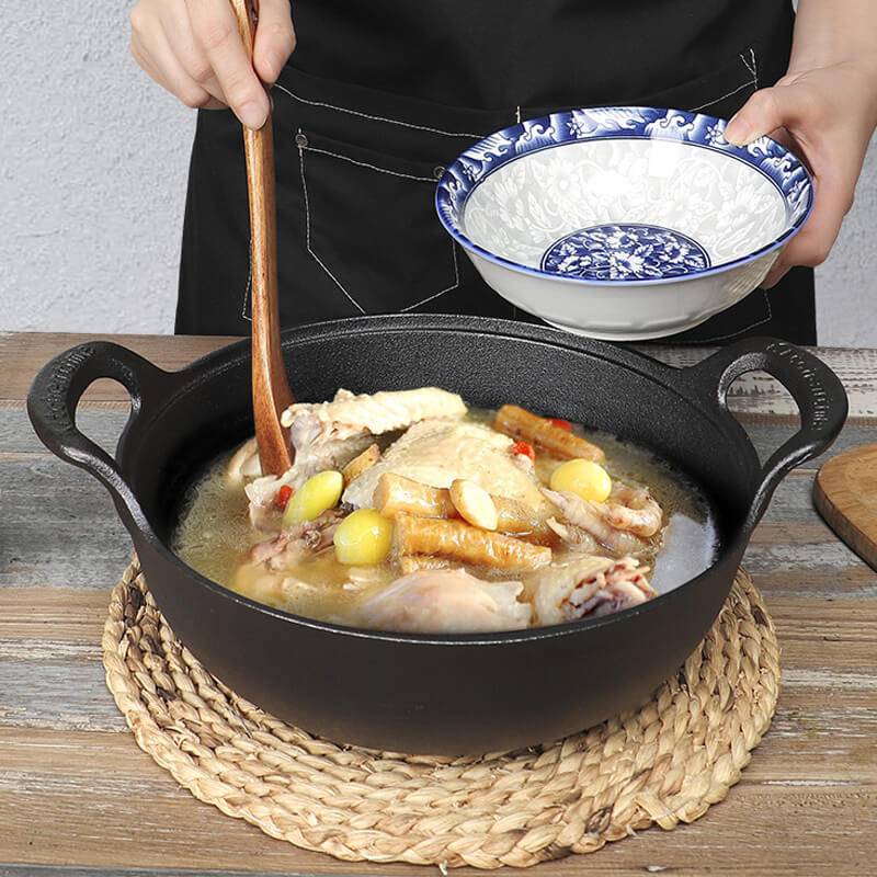 Uncoated Thick Iron Pot