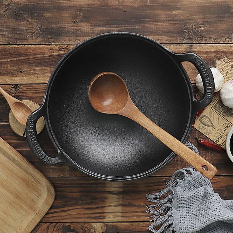 Uncoated Thick Iron Pot