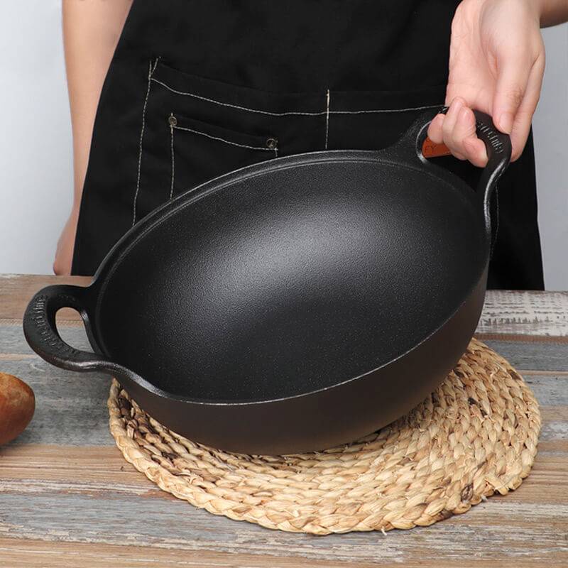 Uncoated Thick Iron Pot