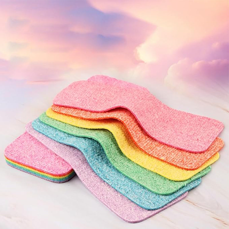 Multipurpose Microfiber 12-Layer Rainbow Tear-Off Kitchen Cleaning Rag