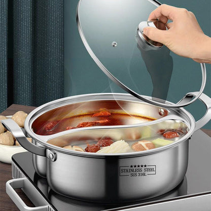 Thickened Stainless Steel Dual Flavor Hot Pot