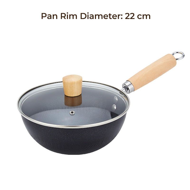 Fish Scale Pattern Flat Bottom Non-Stick Pan