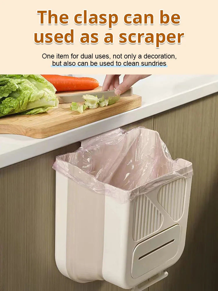 Foldable Hanging Trash Can – Space Saving, Leak Proof & Easy to Clean