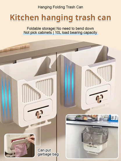 Foldable Hanging Trash Can – Space Saving, Leak Proof & Easy to Clean