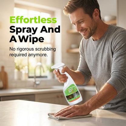 Heavy-Duty Kitchen Degreaser Spray – Fast-Acting Grease Melter, for Range Hoods & Refreshing Peach Aroma – One Spray, Spotless Kitchen