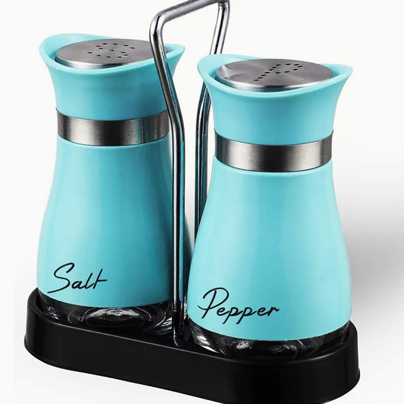 Penguin Design Salt and Pepper Shaker Set, Transparent Glass Bottom Seasoning Dispenser, Large‑Mouth Refillable Spice Container for Kitchen Countertop