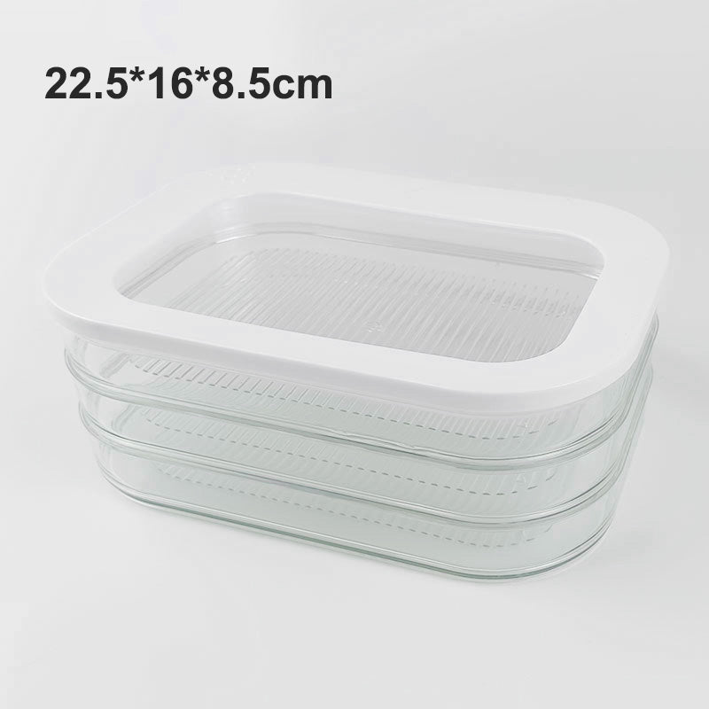 Clear Fridge Storage Container with Lid – Transparent Visibility, Stackable Design & 3 Size Options