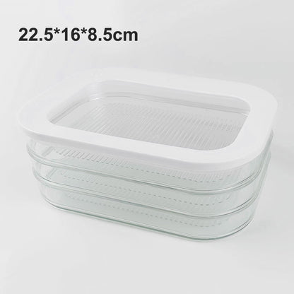 Clear Fridge Storage Container with Lid – Transparent Visibility, Stackable Design & 3 Size Options