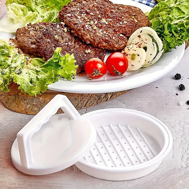 Burger Press – Uniform patties, fat‑draining plate & non‑slip grip