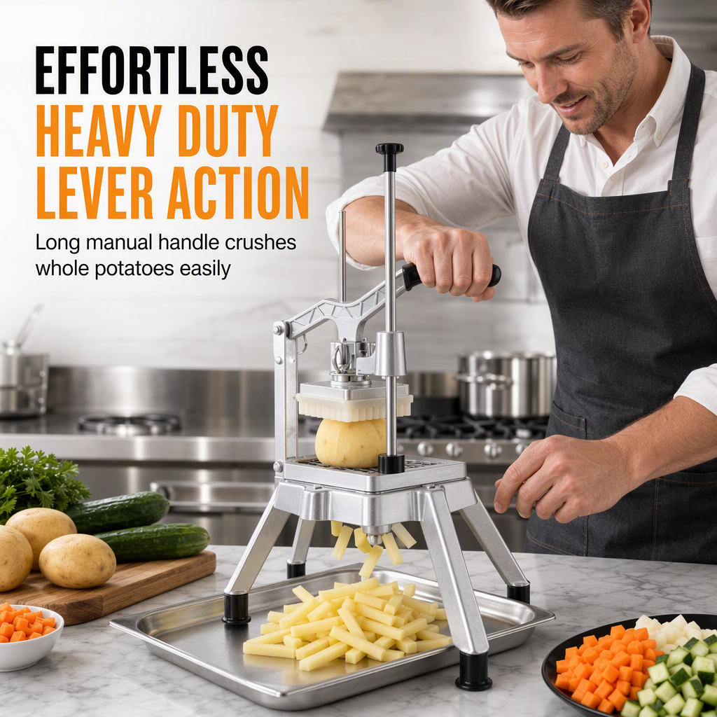 Vertical Vegetable Dicer – 4 sharp blades & heavy‑duty lever