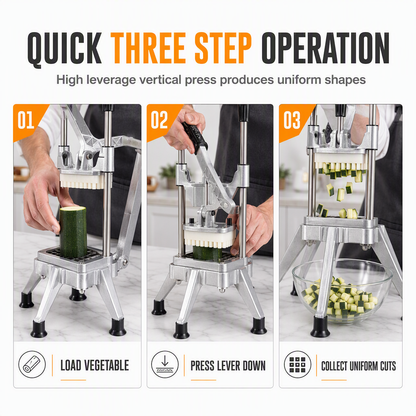 Vertical Vegetable Dicer – 4 sharp blades & heavy‑duty lever