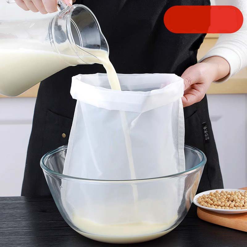 Strainer Bag – High-density mesh, drawstring & reusable. Smooth filtering