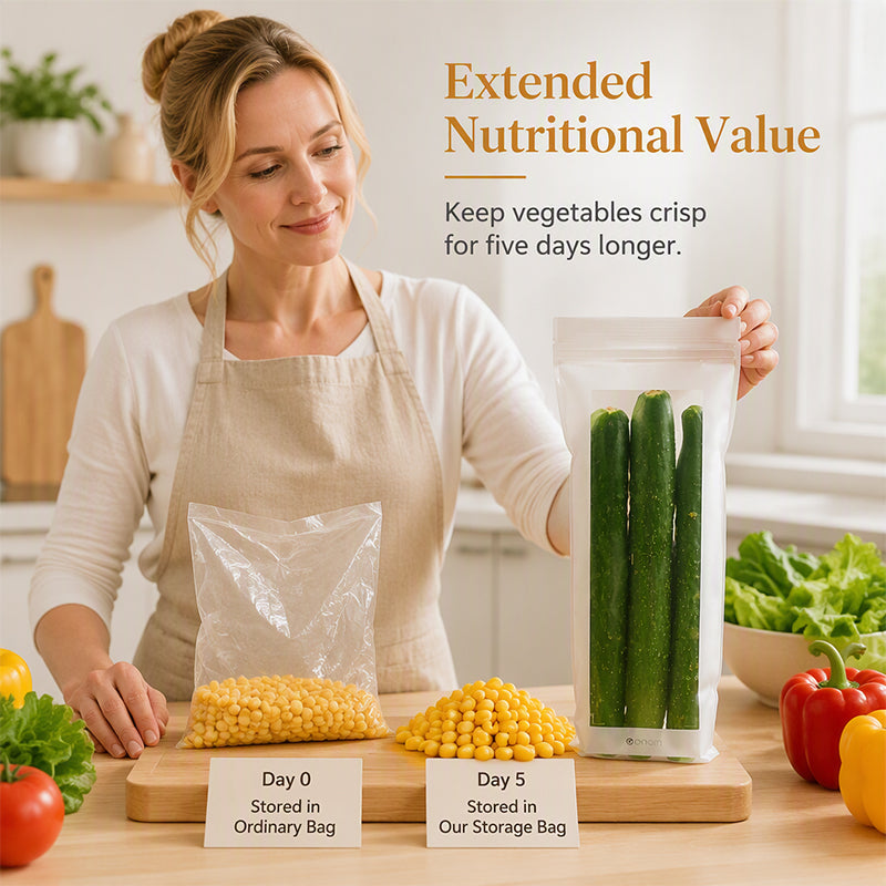 Transparent Food-Grade Double-Seal Bags – Leakproof, Fresh-Keeping, Sturdy