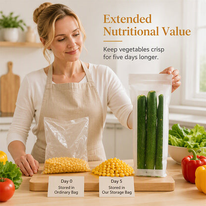 Transparent Food-Grade Double-Seal Bags – Leakproof, Fresh-Keeping, Sturdy