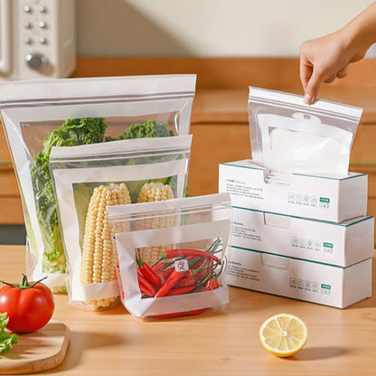 Transparent Food-Grade Double-Seal Bags – Leakproof, Fresh-Keeping, Sturdy