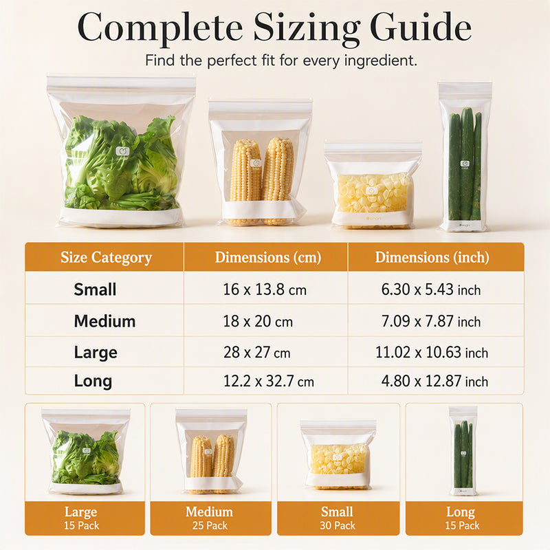 Transparent Food-Grade Double-Seal Bags – Leakproof, Fresh-Keeping, Sturdy