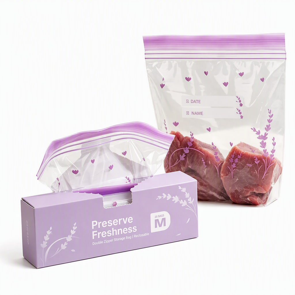 Transparent Food-Grade Double-Seal Bags – Leakproof, Fresh-Keeping, Sturdy