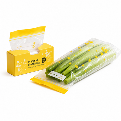 Transparent Food-Grade Double-Seal Bags – Leakproof, Fresh-Keeping, Sturdy