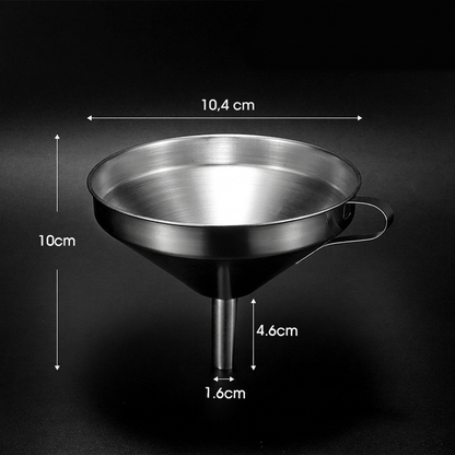 Stainless Steel Filter Funnel – Removable Fine Mesh Filter, Wide Opening & Smooth Fast Flow – Food-Grade Kitchen & Lab Essential in 5 Sizes