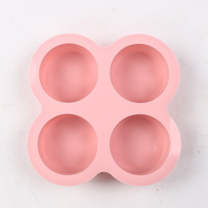 4-Cavity 4-Inch Silicone Cake Mold – Instant Out Release, Heat-Resistant Flexible Design & One-Piece Durable Build – for Rainbow Cake, Pizza & Air Fryer Baking