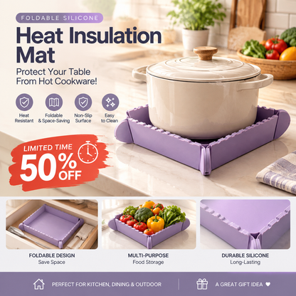Magnetic Silicone Trivet | Foldable Pot Mat & Small Kitchen Tray